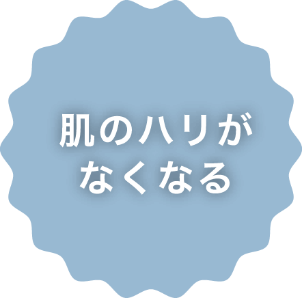 肌のハリがなくなる